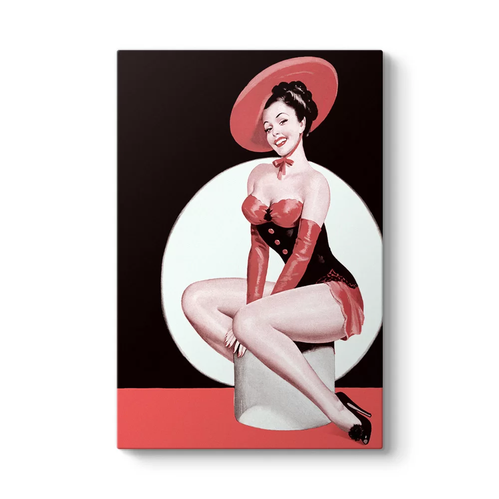 Pin Up Girl Retro Tablosu - Model 2